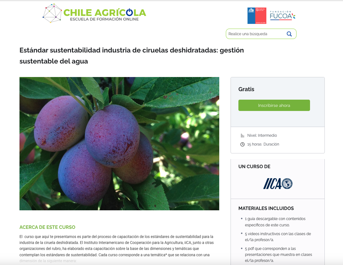 Curso: gestión sustentable del agua