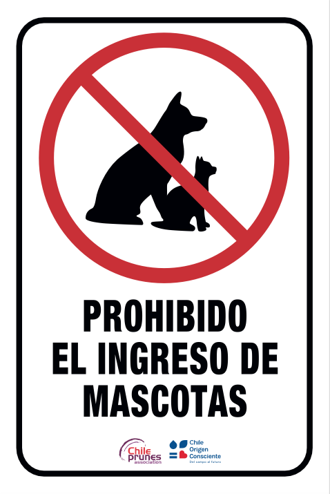 Señalética: Prohibido el ingreso de mascotas