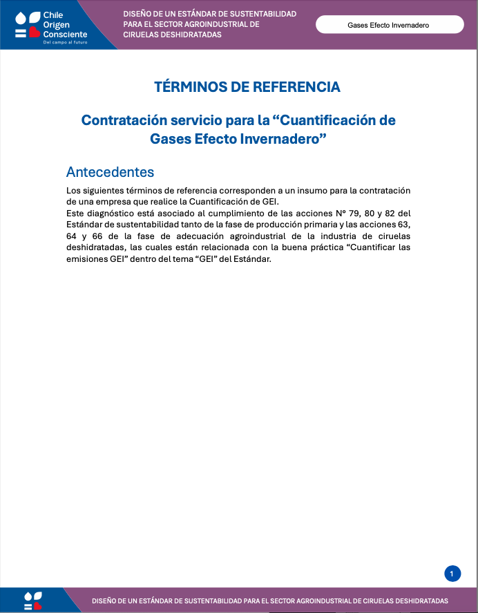 TDR Quantification of GHG emissions