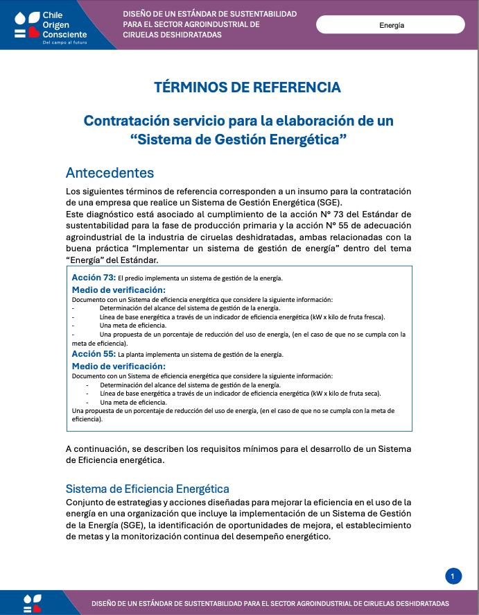 TDR: Energy Efficiency Plan