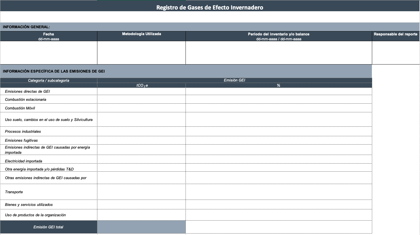 GHG Emissions Registry